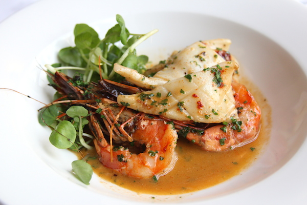 Prawn and calamari paprika dish