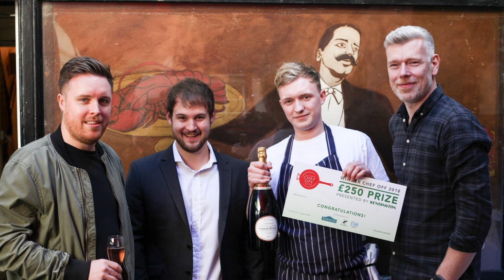 Winner Tristan Conway-Grim with the judges