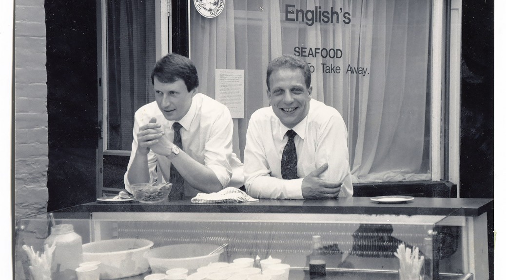 Simon at English’s in his early days of ownership of the restaurant